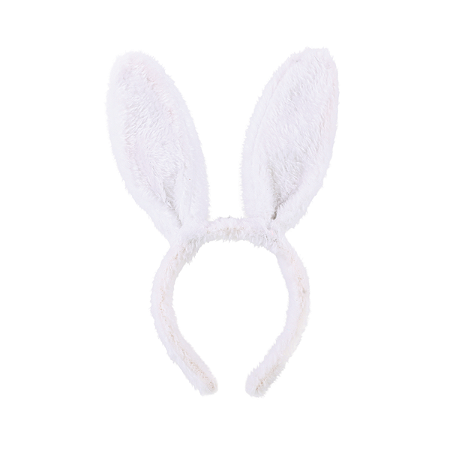 Tiara Orelhas de Coelho Branco Páscoa 1Un