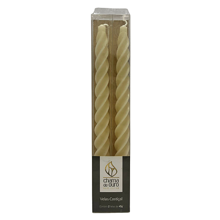 Vela Castiçal Torcida Nude 45g Ceia - 2 Un