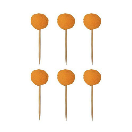 Topper Pompom (6 und) - Laranja Elétrico
