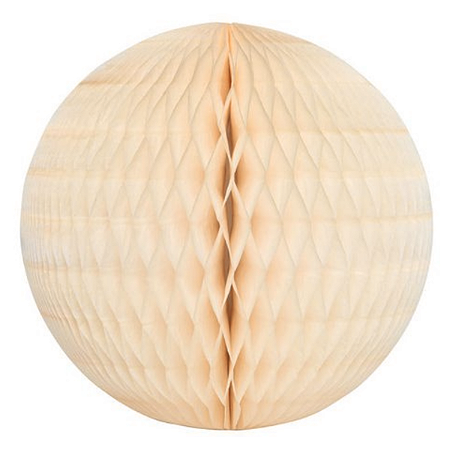 Globo Colmeia de papel tamanho GG 35cm - Baunilha 1Un