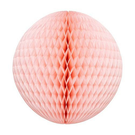 Globo Colmeia de papel tamanho GG 35cm -Rosa Iogurte 1Un