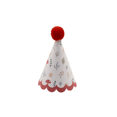 Mini Chapeuzinho Pompom Cogumelos 10Un