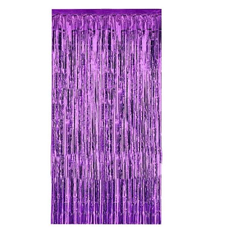 Cortina Metalizada Roxo Silver 100x200cm