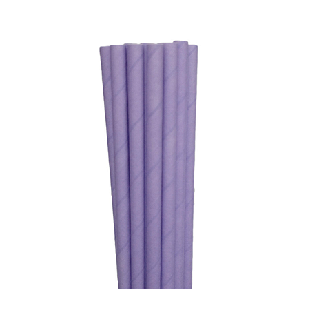 Canudos de Papel Liso Violeta 20 Uni