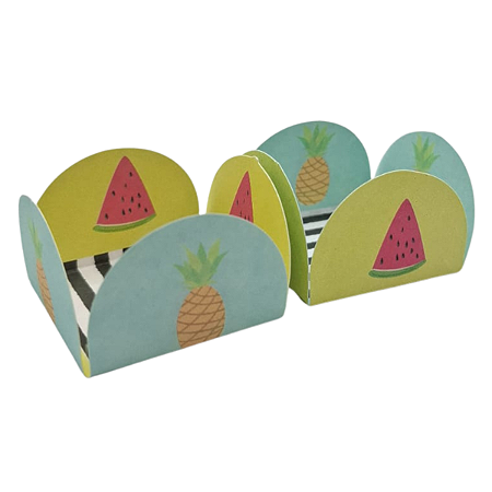 Porta Forminha Para Doces Tropical Frutas 50Un