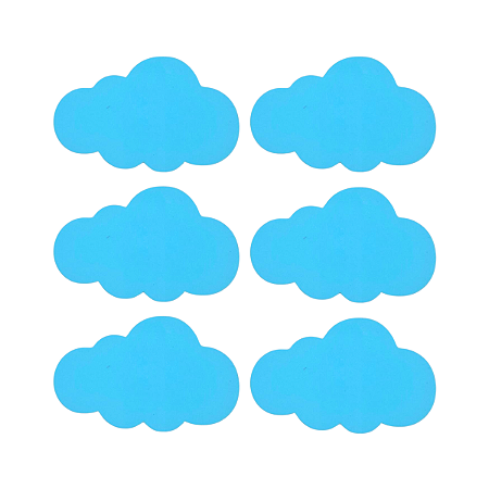 Aplique Acrilico Chuva De Amor Nuvem Azul 6Un