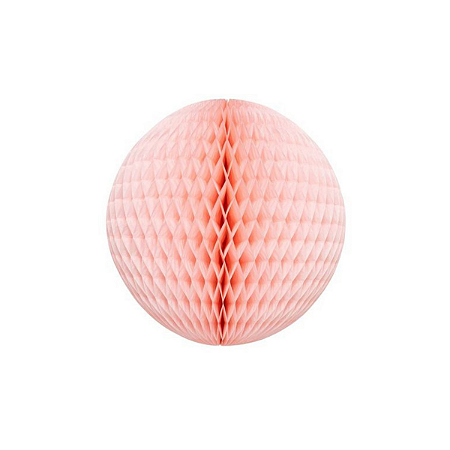 Globo Colmeia De Papel Tamanho P 11cm Rosa Iogurte 1Un