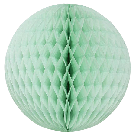 Globo Colmeia de papel tamanho GG 35cm -Verde Menta 1Un