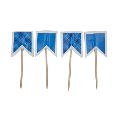 Tag Decorativa Bandeirinha Azul Festa Junina 24Un