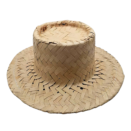 Chapéu de Palha Boneca Frizada Festa Junina Arraiá 16cm 1Un