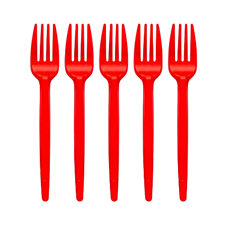 Garfo Sobremesa Vermelho 50Un PraFesta
