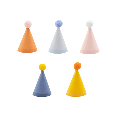 Mini Chapeuzinho Pompom Mix Colors 10Un