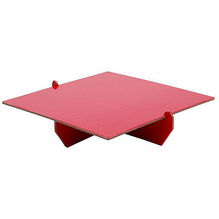 Bandeja Quadrada Vermelho Maravilha 20x20cm