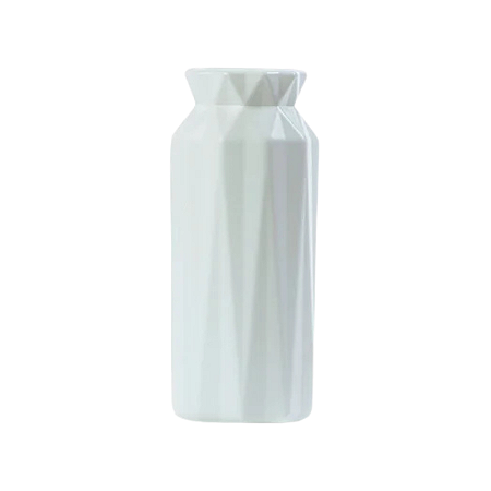 Vaso Decorativo Glam Branco 15cm 1Un