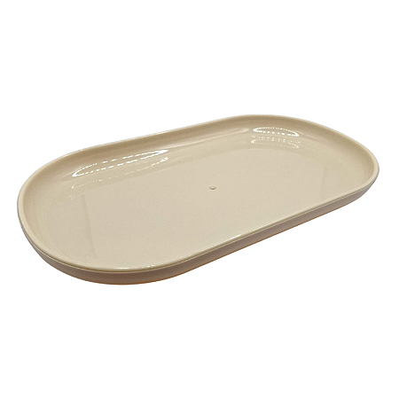 Bandeja Oval Bege 22x13cm 1Un