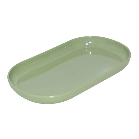 Bandeja Oval Verde Eucalipto 22x13cm 1Un
