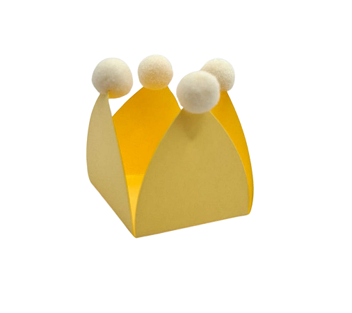 Forminha de doce Pompom (20und) - Amarelo Manteiga