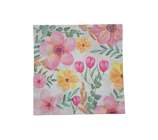 Guardanapo Papel Folha Dupla Jardim e Flores 33x33cm 20Un