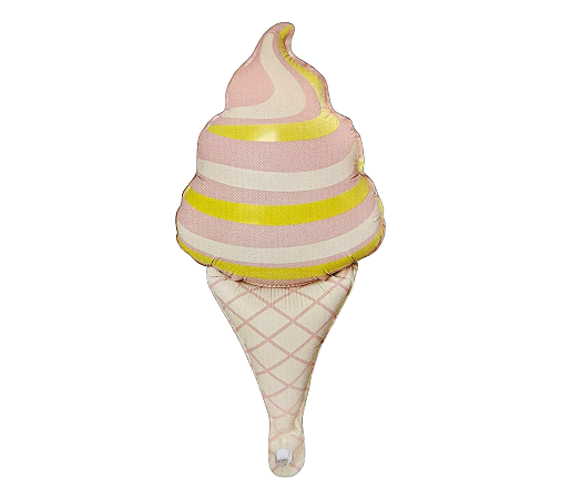 Balão Metalizado Ice Cream Candy Sorvete Rosa 23,5x47cm 1Un