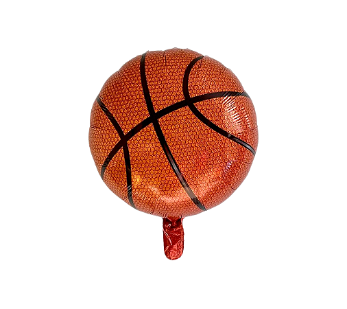 Balão Metalizado Bola de Basquete Esporte 43x43cm 1Un