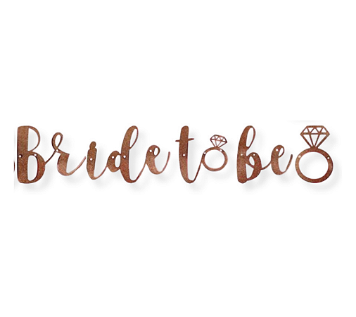 Faixa Decorativa Bride To Be Rose Gold Glitter Despedida de Solteira