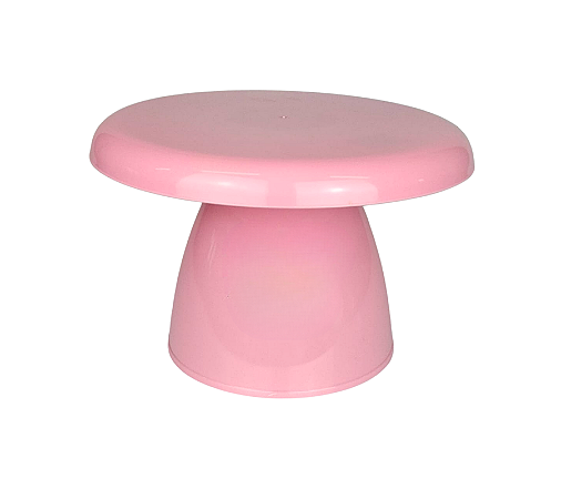 Boleira Cogumelo Grande Rosa Bebê 24x15cm 1Un