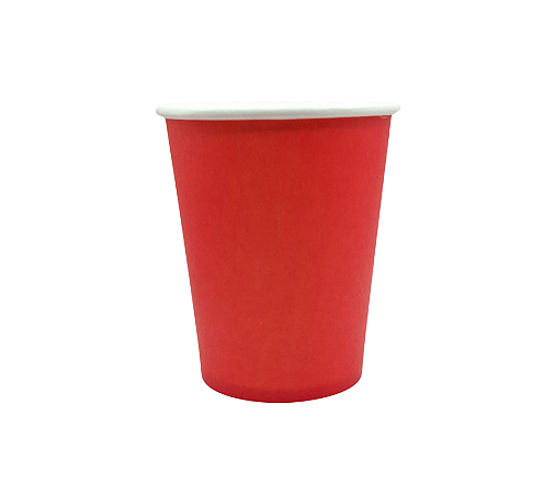 Copo Papel Liso Vermelho 270ml 10Un