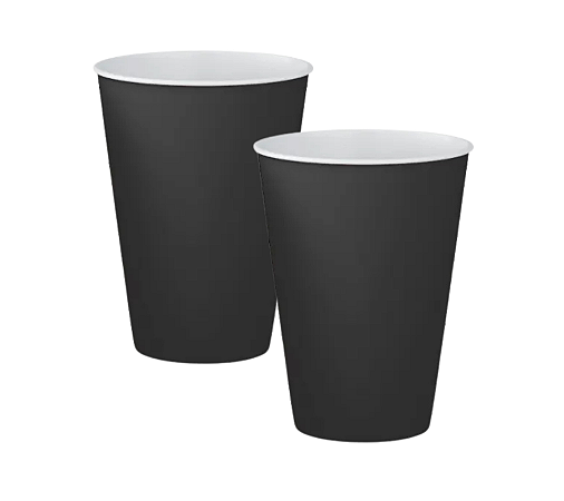 Copo Papel Liso Preto 270ml 10Un