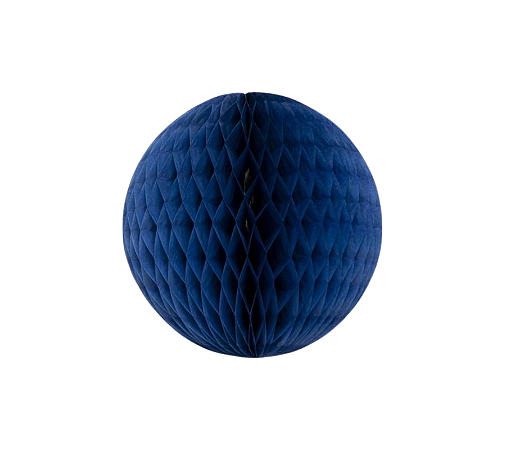 Globo Colmeia de papel tamanho M 17 cm Azul Espacial 1un