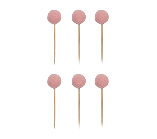 Topper Pompom (6 und) - Rosa Flamingo