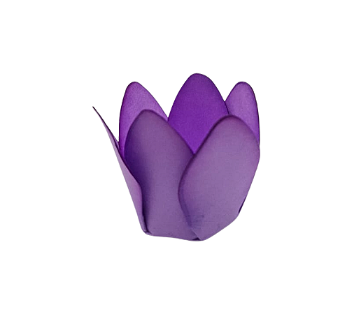 Forminha P/ Doces Tulipa Lilás 30Un