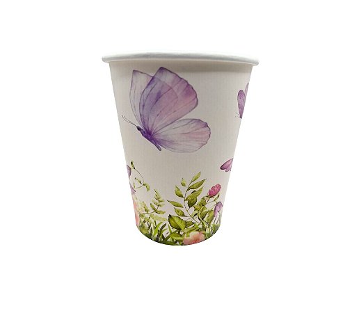 Copo de Papel Jardim De Borboleta 250ML C/8 UN