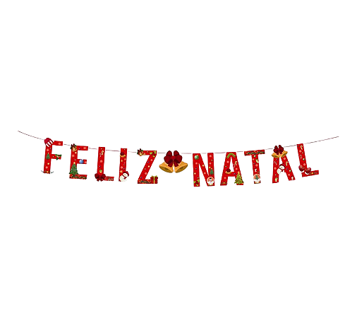 Faixa Feliz Natal Estampada 1 UN
