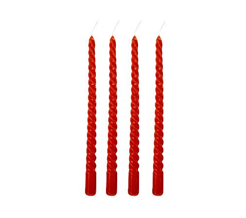 Vela Decorativa Natalina Vermelho - 4 Und