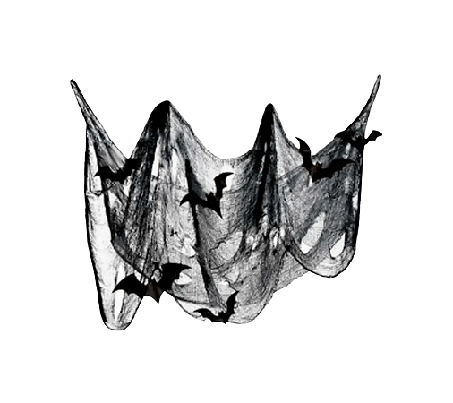 Kit Teia de Halloween Preta C/ 9 Morcegos