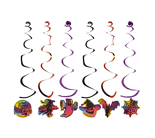 Enfeite Decorativo Halloween Espiral Colorido