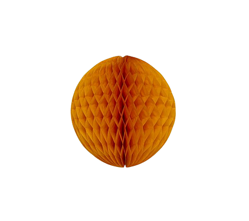 Globo Colmeia de papel tamanho P 11cm - Amarelo Queimado 1Un
