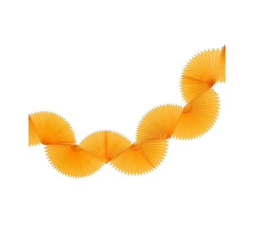 Guirlanda Leque de Papel de Seda - Amarelo Queimado 1un