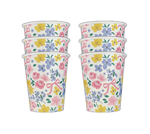 Copo de Papel Jardim De Flores 240ml 8Un