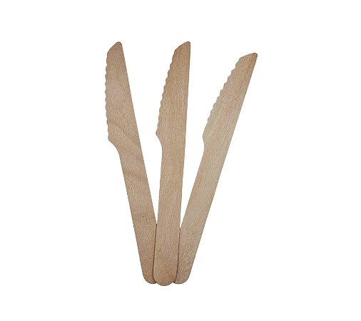 Facas de Madeira 14cm 10Un