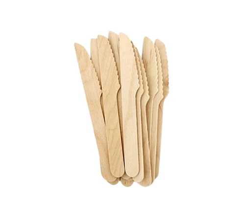 Facas de Madeira 14cm 100Un