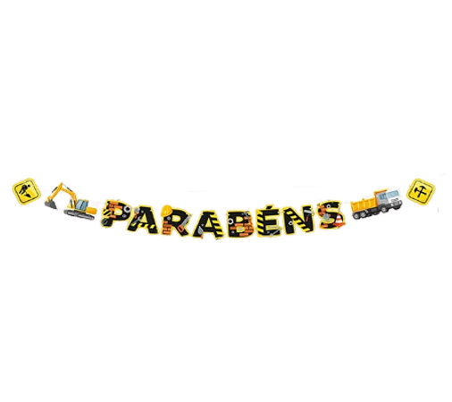 Faixa Parabéns Festa Construção 1Un