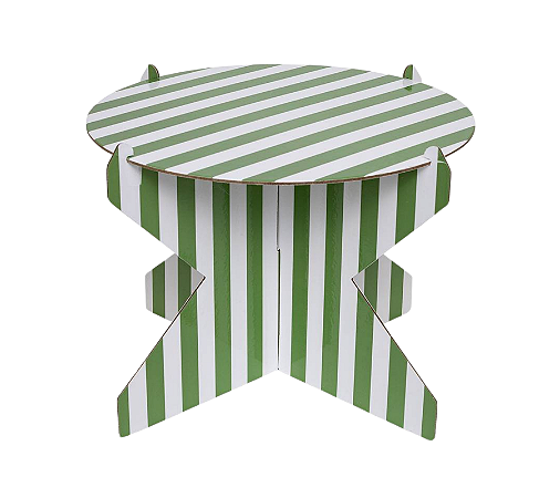 Boleira M - Listra Verde Oliva diametro 20cm / altura 15cm