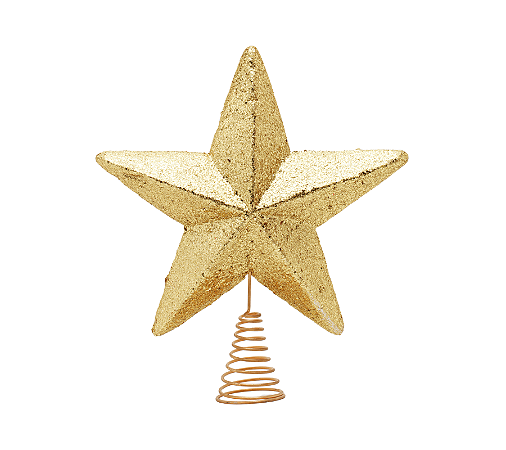 Enfeite Decorativo Estrela Ponteira Árvore Natal 36cm 1Un