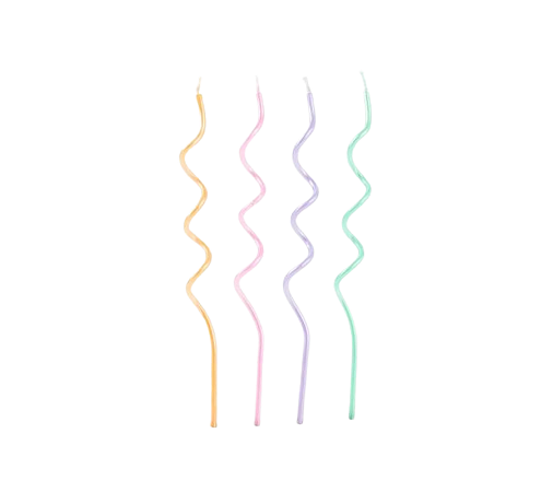 Vela Palito Espiral Candy Colors 4Un