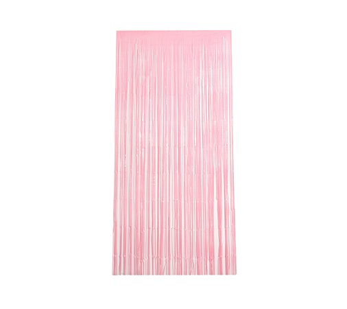 Cortina Metalizada Rosa Candy Color 2x1M 1Un