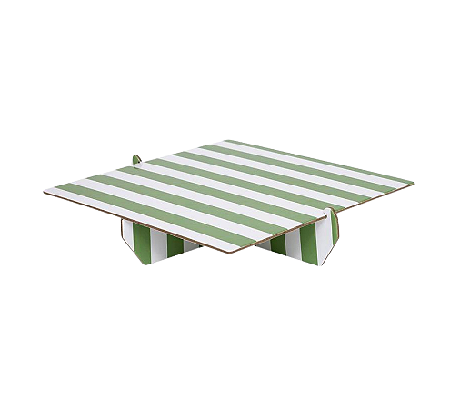 Bandeja Quadrada Listra Verde Oliva 20x20cm