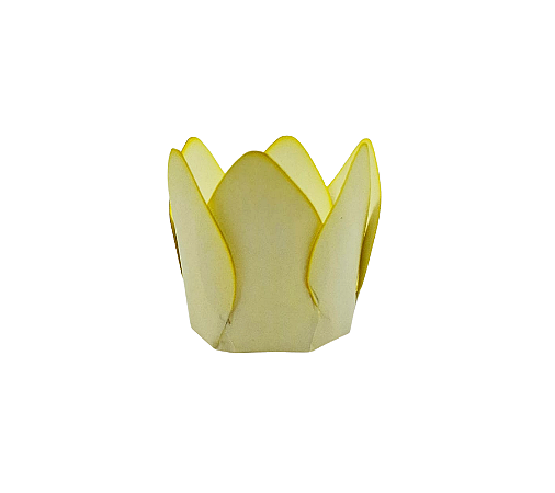 Forminha Para Doces Monaco Amarelo Claro 50Un