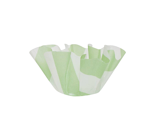 Forminha Para Doces em Papel Vegetal - Listra Verde 10Un