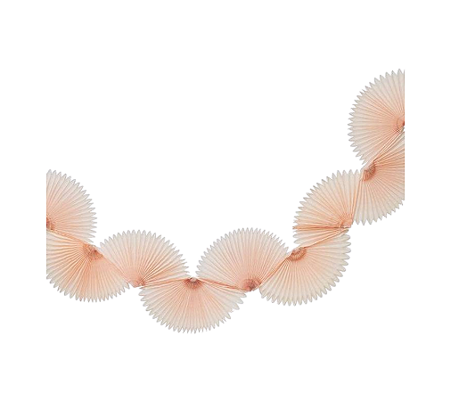 Guirlanda Leque de Papel de Seda - Nude Claro 1un